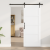 Ușă glisantă cu set de accesorii 'ORKDAL'Alb din lemn solid de pin GartenMobel Dekor