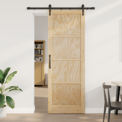 Ușă glisantă cu set hardware 'ORKDAL'Lemn masiv de pin GartenMobel Dekor