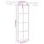 Ușă glisantă cu set de feronerie neagră 76x205 cm Sticlă ESG GartenMobel Dekor