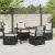 Set de dining de grădină 5 Piese Negru Poliratan GartenMobel Dekor