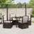 Set de dining pentru grădină din 5 piese maro din poliratan GartenMobel Dekor