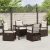 Set de Dining pentru Grădină de 5 Piese Maro Rattan Polimeric GartenMobel Dekor