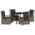 Set de dining de grădină 5 piese gri rattan poli GartenMobel Dekor