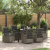 Set de 7 Mobilier de Grădină Gri din Ratan Poly GartenMobel Dekor
