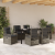 Set de 7 Mobilier de Grădină Gri din Ratan Poly GartenMobel Dekor