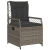 Set de 7 Mobilier de Grădină Gri din Ratan Poly GartenMobel Dekor
