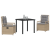 Set de dining pentru grădină 3 piese Bej Poliratan GartenMobel Dekor