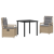 Set de dining pentru grădină 3 piese Bej Poliratan GartenMobel Dekor