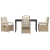 Set de 5 scaune pentru masă în poliratan bej GartenMobel Dekor