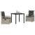 Set de dining de grădină 3 piese gri deschis din rattan poli GartenMobel Dekor