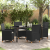 Set de Dining de Grădină de 5 Piese cu Perne din Ratan Poliratan Negru GartenMobel Dekor