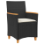 Set de dining pentru grădină cu 5 piese cu perne Negru Rattan PE GartenMobel Dekor