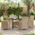 Set de dining de grădină , 5 piese, cu perne, Bej, Rattan Polimerizat GartenMobel Dekor