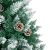 Brad de Crăciun subțire cu 300 LED-uri Verde 210 cm PVC GartenMobel Dekor