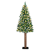 Brad de Crăciun subțire cu 300 LED-uri Verde 210 cm PVC GartenMobel Dekor