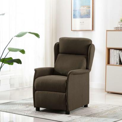 Fotoliu rabatabil, maro, 67,5x93,5x101,5 cm, material textil GartenMobel Dekor