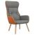 Scaun de relaxare, gri deschis, textil și PVC GartenMobel Dekor