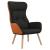 Scaun de relaxare, negru, textil și PVC GartenMobel Dekor