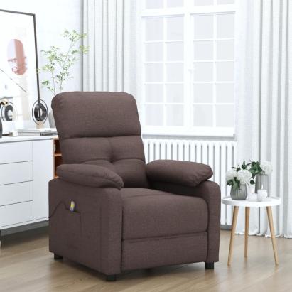 Fotoliu de masaj, maro închis, material textil GartenMobel Dekor