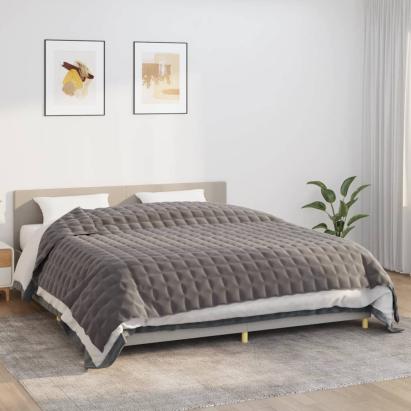 Pătură cu greutăți, gri, 235x290 cm, 15 kg, material textil GartenMobel Dekor