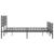 Cadru pat fără saltea, cu tăblie picioare negru 160x200cm metal GartenMobel Dekor