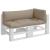 Perne de paleți, 3 buc., gri taupe, material textil GartenMobel Dekor