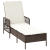 Șezlong Maron și crem Ratan PE 157 x 55 x 92 cm Pliabil Șezlong GartenMobel Dekor