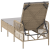 Șezlong Bej și gri deschis Ratan PE 157 x 55 x 92 cm Pliabil GartenMobel Dekor