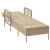Șezlong Bej și alb crem Ratan PE 157 x 55 x 92 cm Pliabil GartenMobel Dekor