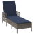 Șezlong Gri Ratan PE 157 x 55 x 92 cm Pliabil Șezlong GartenMobel Dekor