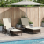 Set de șezlonguri Set de 3 Maro și alb crem rattan PE, metal GartenMobel Dekor