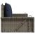 Balansoar cu perne gri 119x56x48 cm, poliratan GartenMobel Dekor