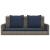 Balansoar cu perne gri 119x56x48 cm, poliratan GartenMobel Dekor
