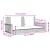 Balansoar cu perne gri 119x56x48 cm, poliratan GartenMobel Dekor