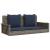 Balansoar cu perne gri 119x56x48 cm, poliratan GartenMobel Dekor
