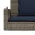 Balansoar cu perne gri 119x56x48 cm, poliratan GartenMobel Dekor