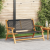 Bancă de grădină neagră 122x76x73,5 cm din lemn solid de acacia GartenMobel Dekor