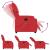 Fotoliu de masaj rabatabil, roșu, piele ecologică GartenMobel Dekor