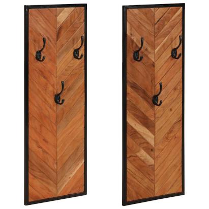 Rafturi pentru haine 2 buc 35x1x90 cm din lemn masiv de salcâm GartenMobel Dekor