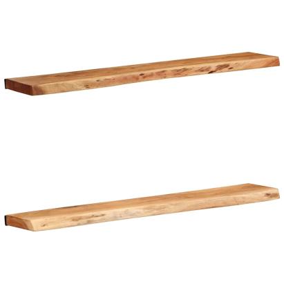 Rafturi de perete 2 buc 100x20x3,5 cm Lemn masiv de salcâm GartenMobel Dekor