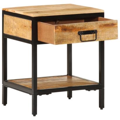 Noptieră 40x35x50 cm Lemn masiv de mango brut GartenMobel Dekor