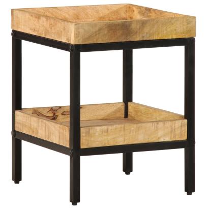 Masa laterală 35x35x45 cm Lemn Solid Mango Aspru GartenMobel Dekor