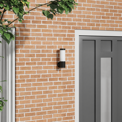 Lumină de perete exterioră  Negru Oțel inoxidabil IP44 GartenMobel Dekor