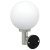 Lampa de perete exterioară din oțel inoxidabil argintiu IP44 GartenMobel Dekor