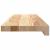 Pervaz 2 buc lemn masiv de stejar netratat 70x20x2 cm GartenMobel Dekor