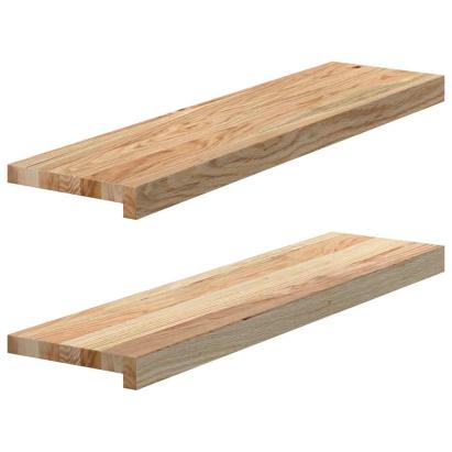 Pervaz 2 buc lemn masiv de stejar netratat 80x20x2 cm GartenMobel Dekor