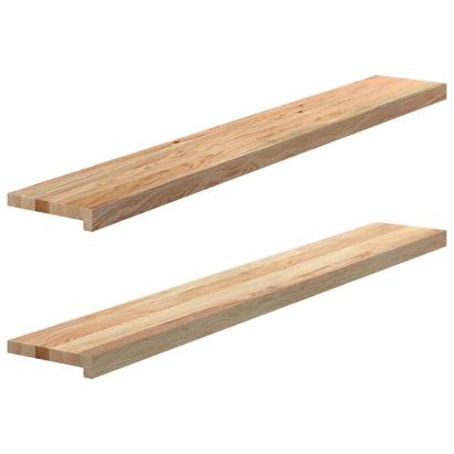 Pervaz 2 buc lemn masiv de stejar netratat 140x20x2 cm GartenMobel Dekor