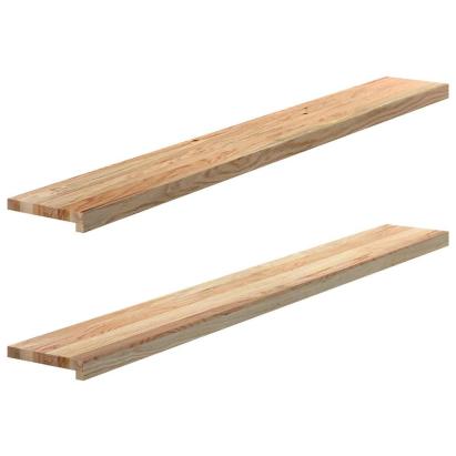 Pervaz 2 buc lemn masiv de stejar netratat 160x20x2 cm GartenMobel Dekor