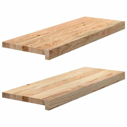 Pervaz 2 buc lemn masiv de stejar netratat 70x25x2 cm GartenMobel Dekor