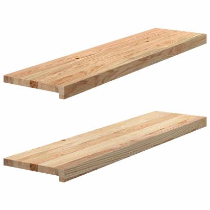 Pervaz 2 buc lemn masiv de stejar netratat 100x25x2 cm GartenMobel Dekor